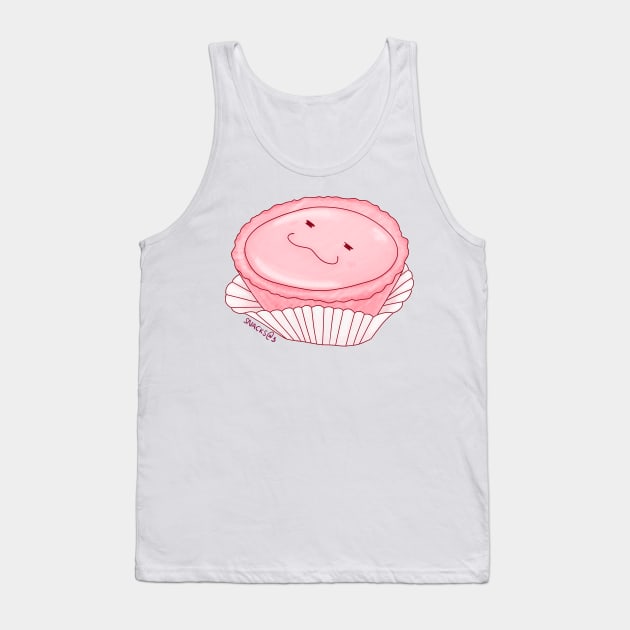 Egg tart in PINK Tank Top by Snacks At 3